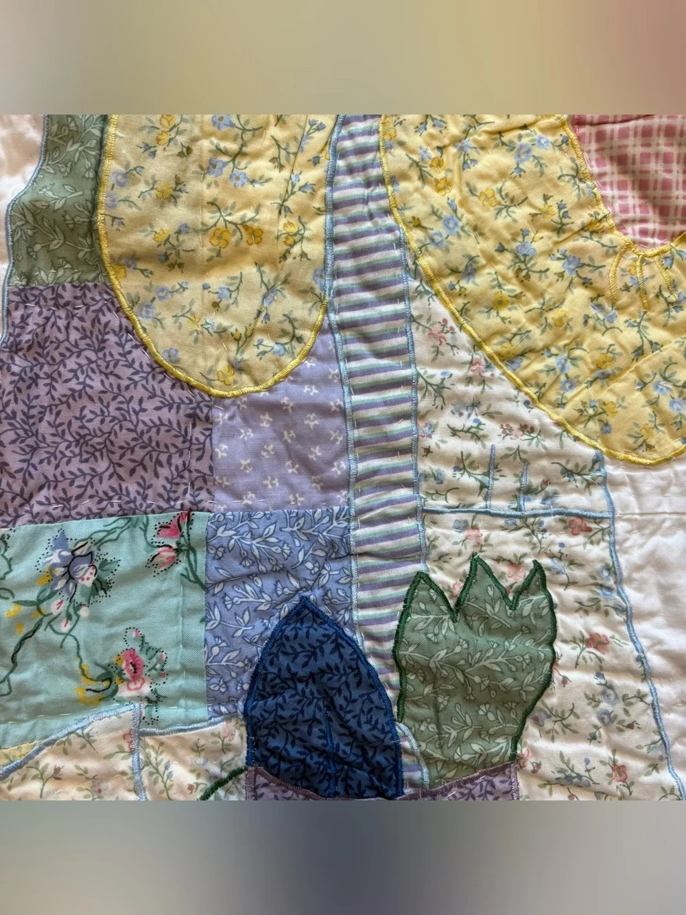 Vtg American Pacific Sunbonnet Sue Quilt Limited Edition Throw Floral 49x59”